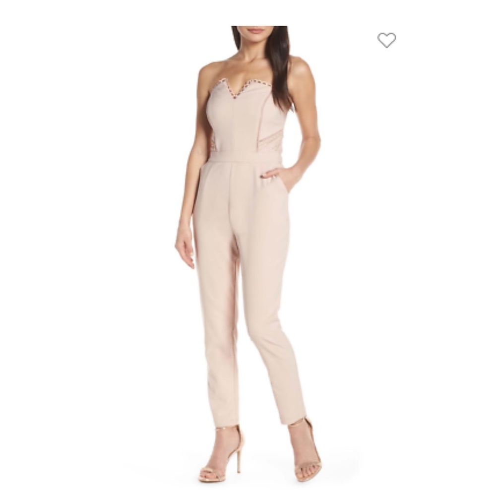 Harlyn Strapless Jumpsuit - Blush Pink
